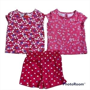 18 months Girls Clothing Bundle Shirt Shorts Heart Floral Print Wonder Kids